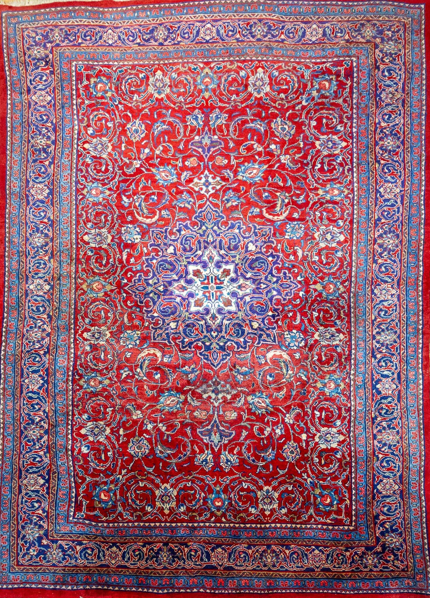 Handgeknüpfter Sarough Mahal 355 x 228 cm Bio-Wolle Vintage Perserteppich 1960-1980 W1(#452)