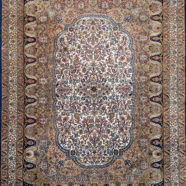 (Verkauft) 240x175cm Handgeknüpfter Orientteppich W1(#457) Indo Kerman Top Zustand