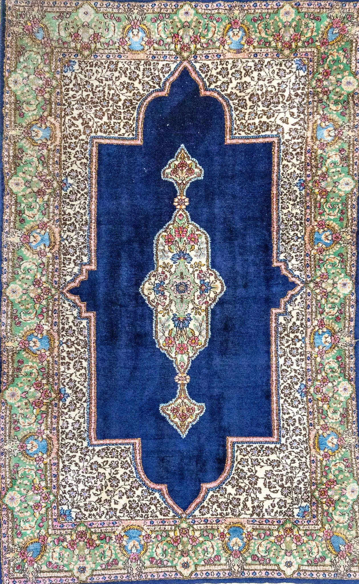 (Verkauft) 250x148cm Handgeknüpfter Perserteppich Kerman, Ghab Ghorani Muster W1(#458)