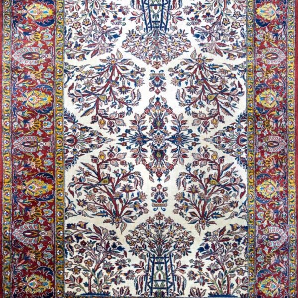 270x202cm Handgeknüpfter Indo Tabriz Orientteppich W1(#464) mit Patina