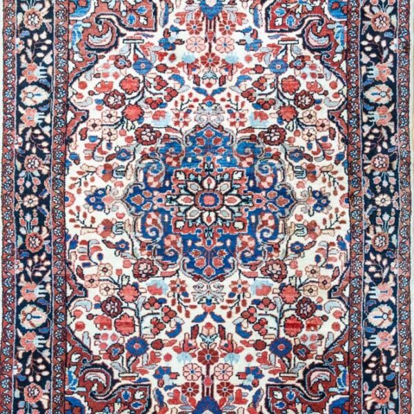 220x145cm Handgeknüpfter Hamadan Perserteppich W1(#466) Unikat handgesponne Wolle, Naturfarben
