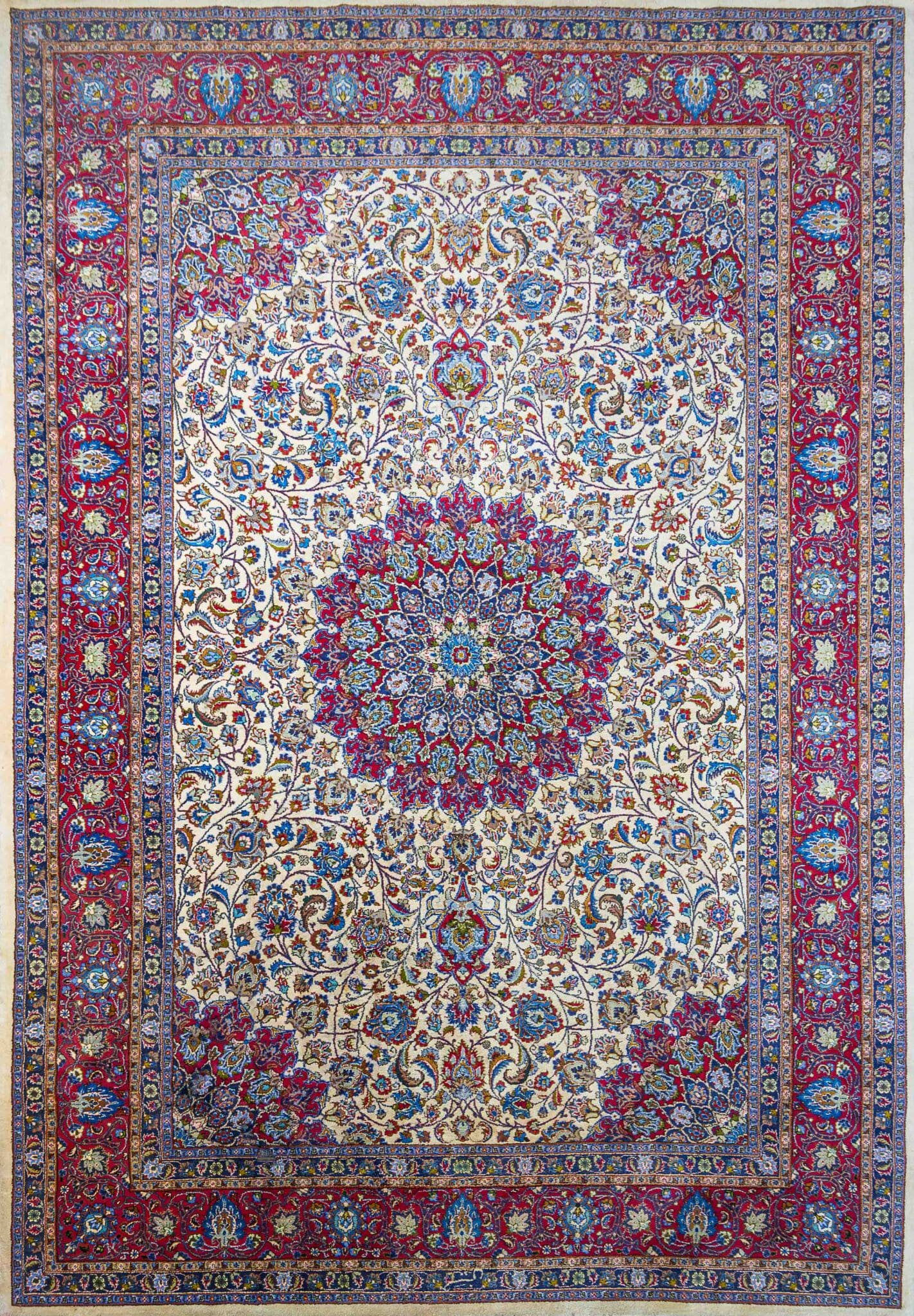 357x246cm Handgeknüpfter Täbriz Perserteppich W1(#467)