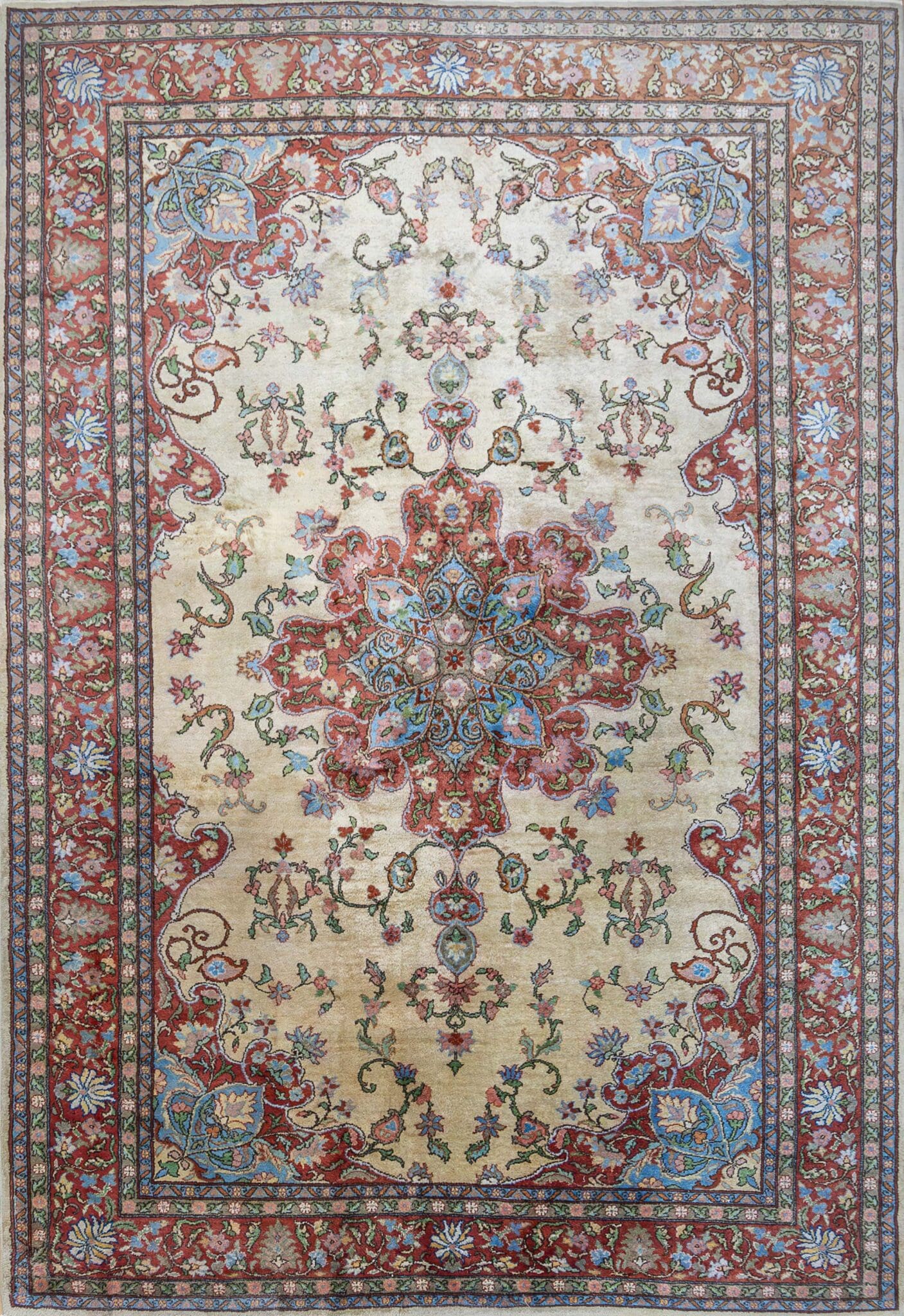 (Verkauft) 300x200cm Handgeknüpfter Orientteppich Türkei Kayseri W1(#468) mit PATINA