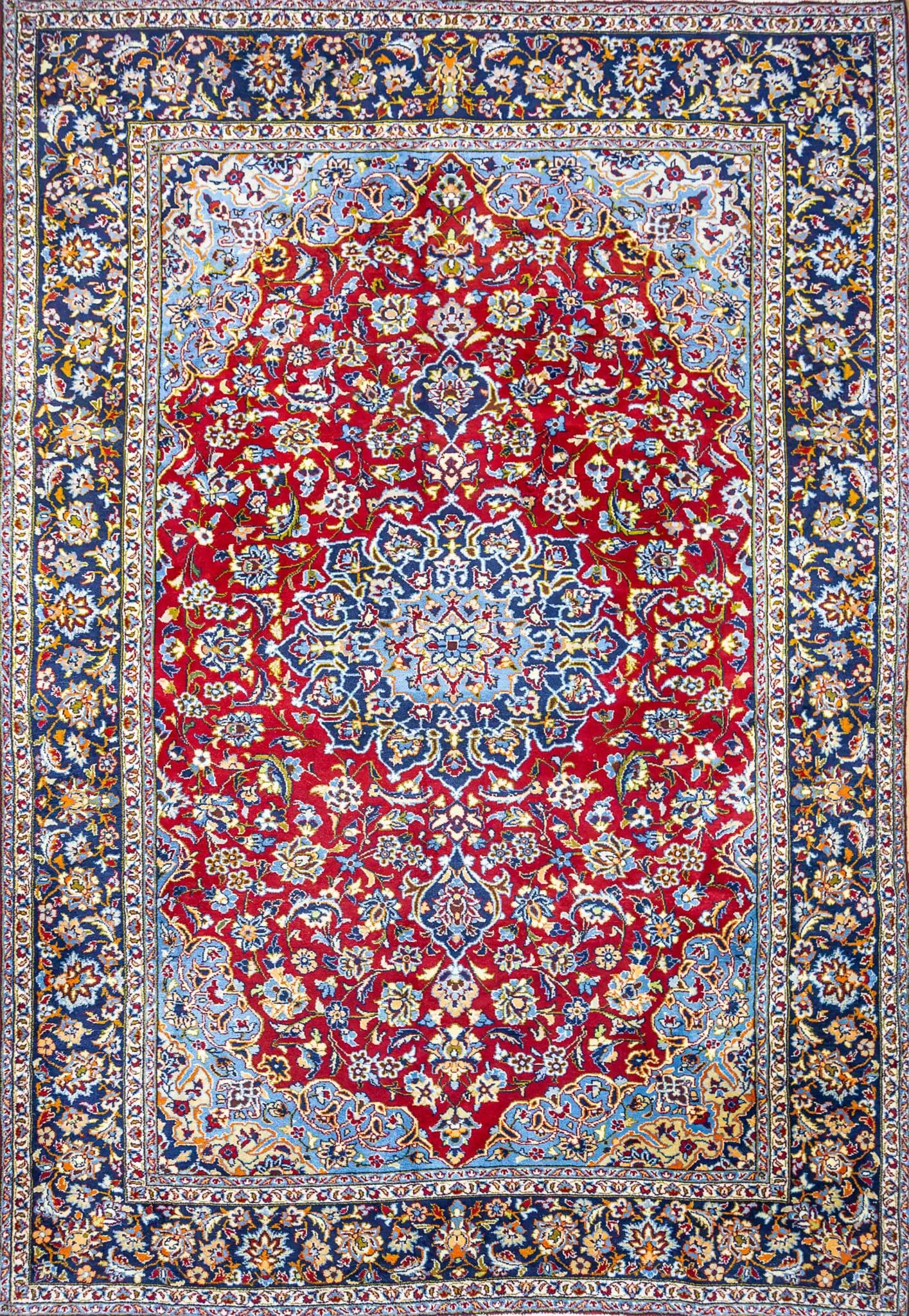 (Verkauft) 351x249cm Handgeknüpfter Kashan Perserteppich W1(#469) TOP
