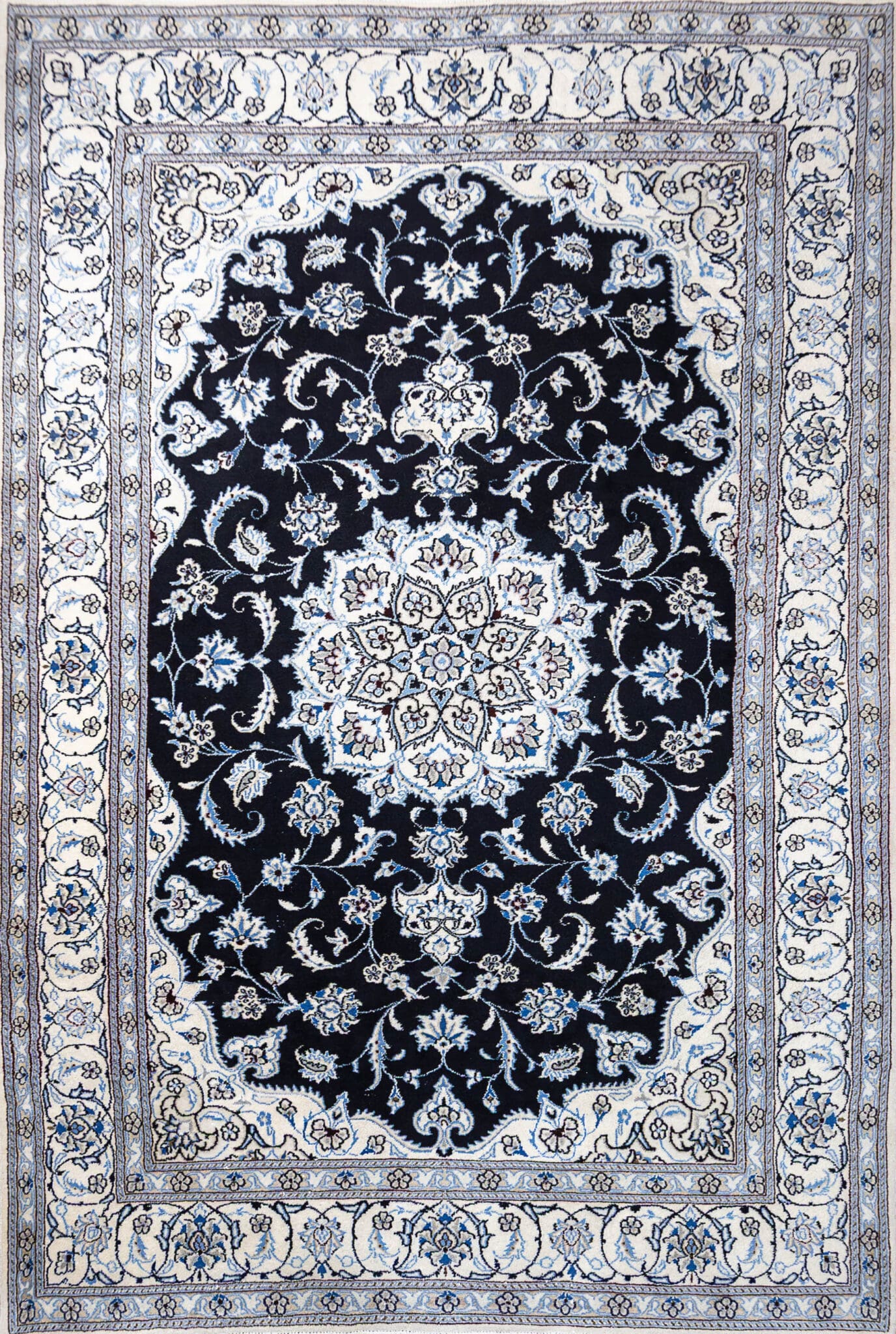 294x196cm Handgeknüpfter Nain Kashmari Perserteppich W1(#476)