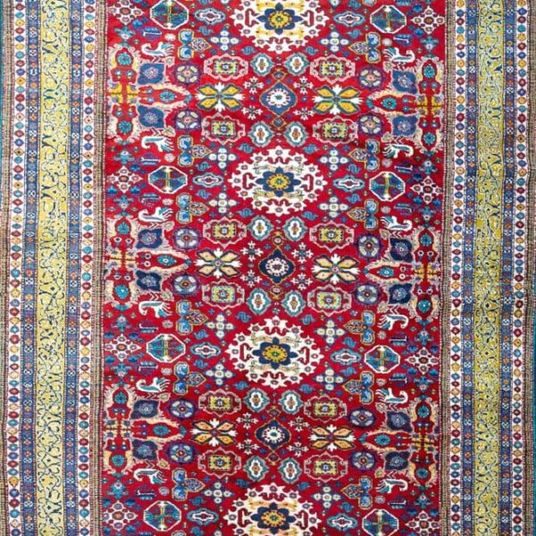 337x222cm Vintage Ardebil Iran Handgeknüpfter Perserteppich W1(#477) Unikat