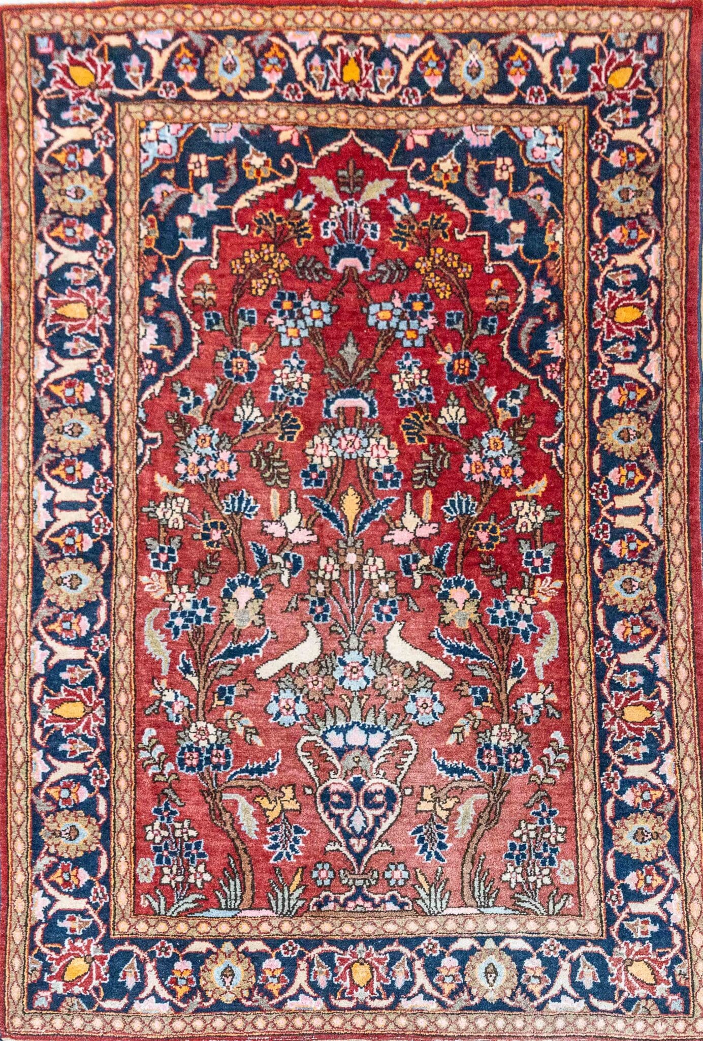 200x135cm Handgeknüpfter Perserteppich Hamadan W1(#454) durchgemustert Vintage 1970-1990