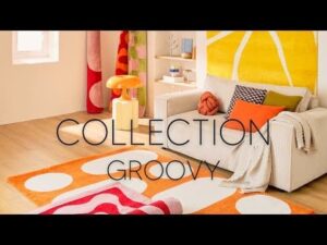 Vintage Teppich im Retro-Stil der 70er
