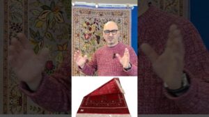 Zweiseitiger reiner Seiden-Mashad-Stammpersischer Teppich: Seltenes sammelbares handgefertigtes Stück
