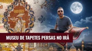 Ich besuchte ein Museum für persische Teppiche und ein historisches Denkmal in Teheran im Iran.