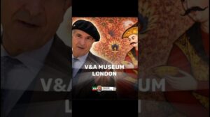 Muster von iranischen Teppichen im V & A Museum