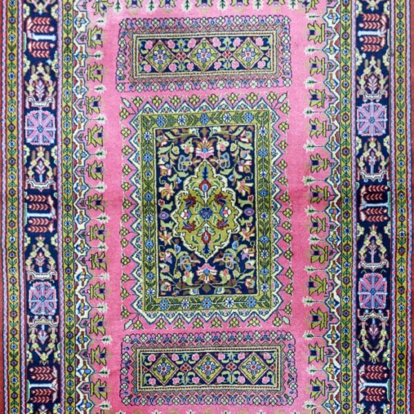 155x106cm Ghom Korkwolle feiner Schurwolle Handgeknüpfter Perserteppich W1(#489)