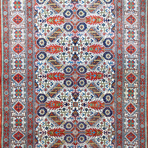 220x136cm Ghom Korkwolle Handgeknüpfter Perserteppich W1