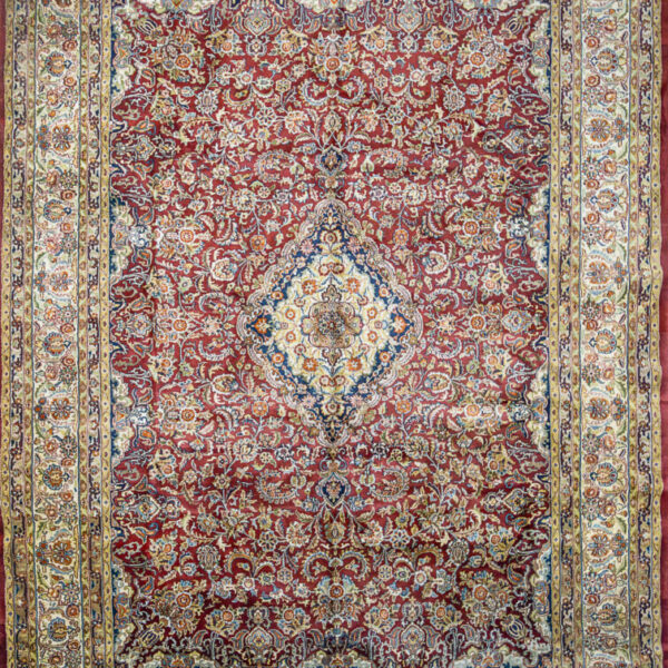 340x253cm Indo Kashan Handgeknüpfter Orientteppich 420000 Knoten/Qm W1(#500)