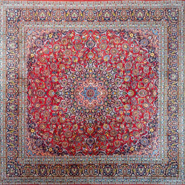 285x260cm Kashan Handgeknüpfter Perserteppich W1(#495)
