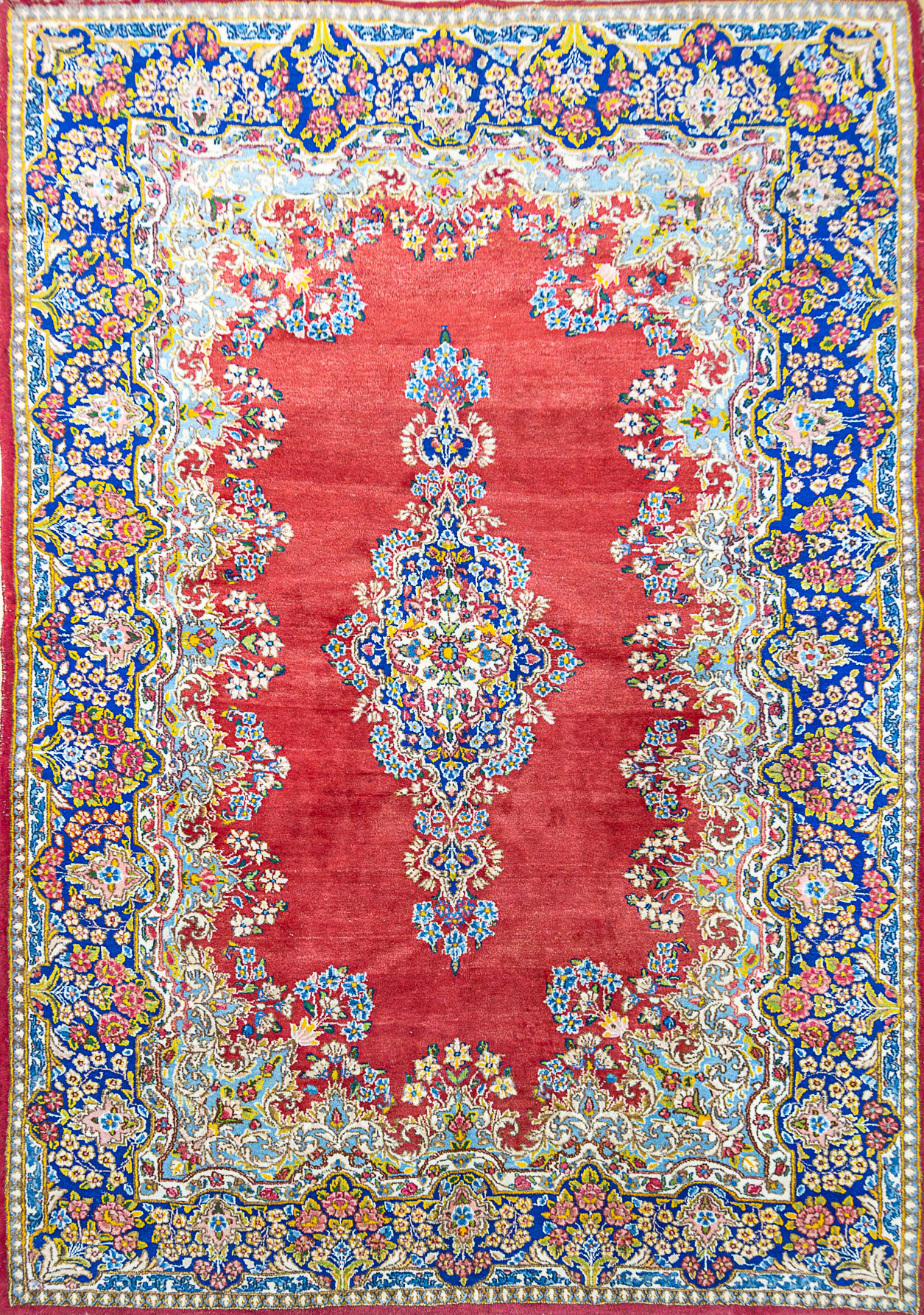 270x188cm Kerman Handgeknüpfter Perserteppich W1(#496)