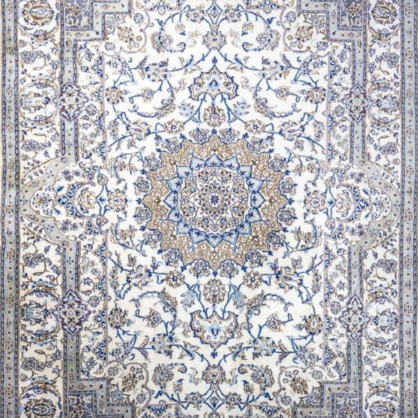 355x255cm Nain Kashmari 12La mit Seide Handgeknüpfter Perserteppich W1(#501)