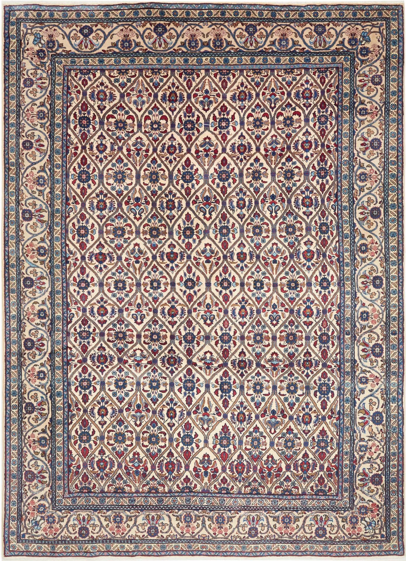 Perserteppich Kashan 241 x 329 cm Schurwolle handgeknüpft robust H1