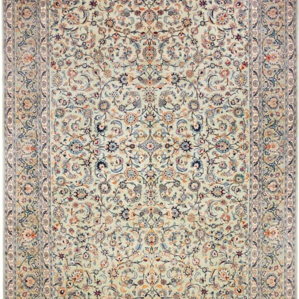 Perserteppich Kashan 276 x 384 cm Schurwolle handgeknüpft elegant