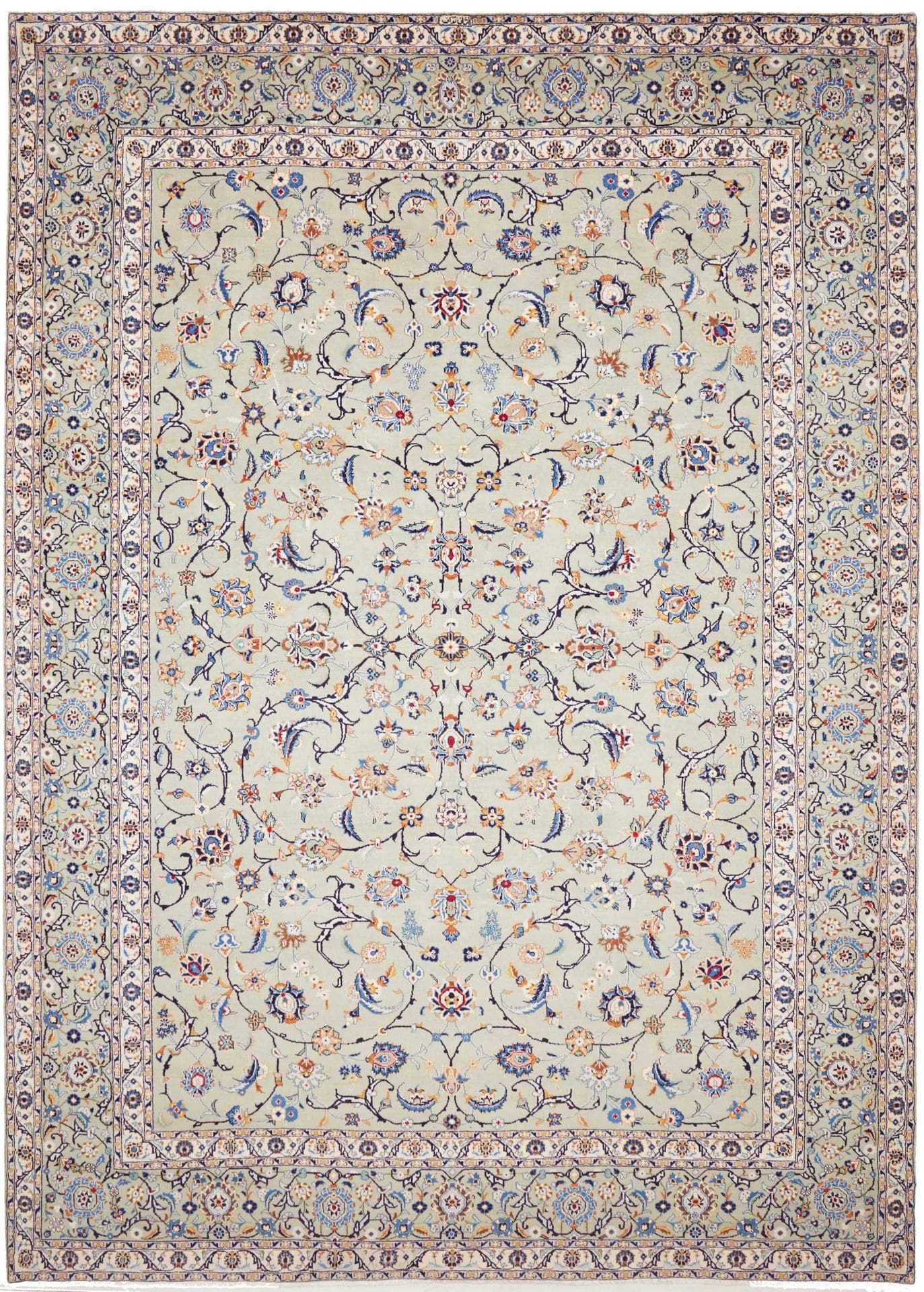 Perserteppich Kashan 278 x 389 cm Schurwolle handgeknüpft hochwertig