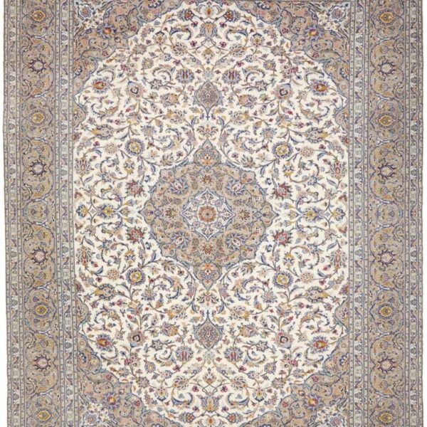 Perserteppich Kashan 301 x 404 cm Schurwolle handgeknüpft - strapazierfähig