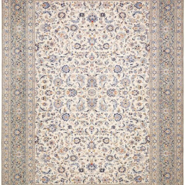 Perserteppich Kashan 305 x 409 cm Schurwolle handgeknüpft rustikal