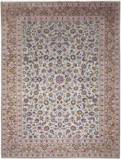 Perserteppich Kashan 306 x 411 cm Schurwolle handgeknüpft hochwertig