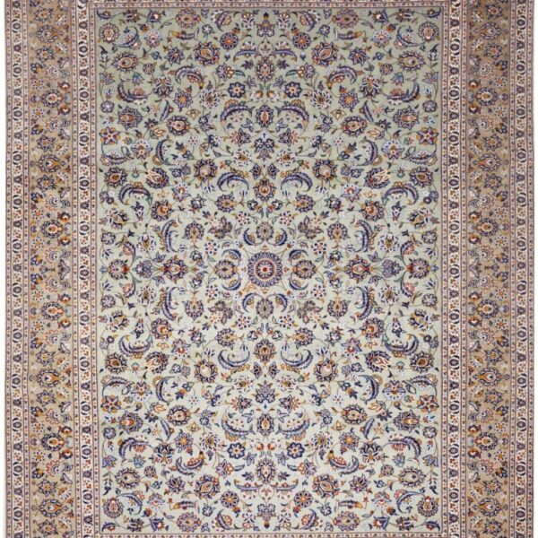Perserteppich Kashan 306 x 411 cm Schurwolle handgeknüpft hochwertig