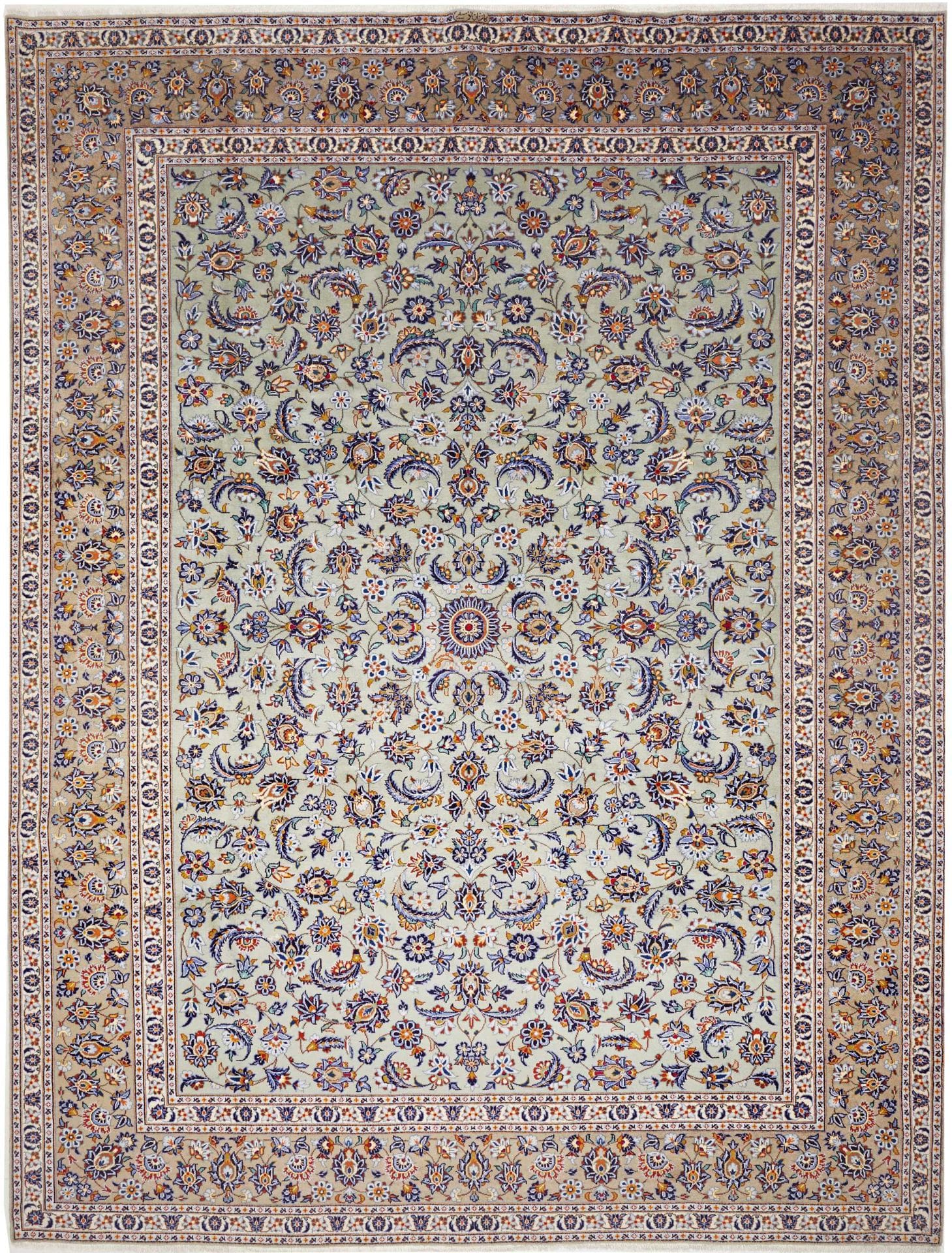 Perserteppich Kashan 306 x 411 cm Schurwolle handgeknüpft hochwertig