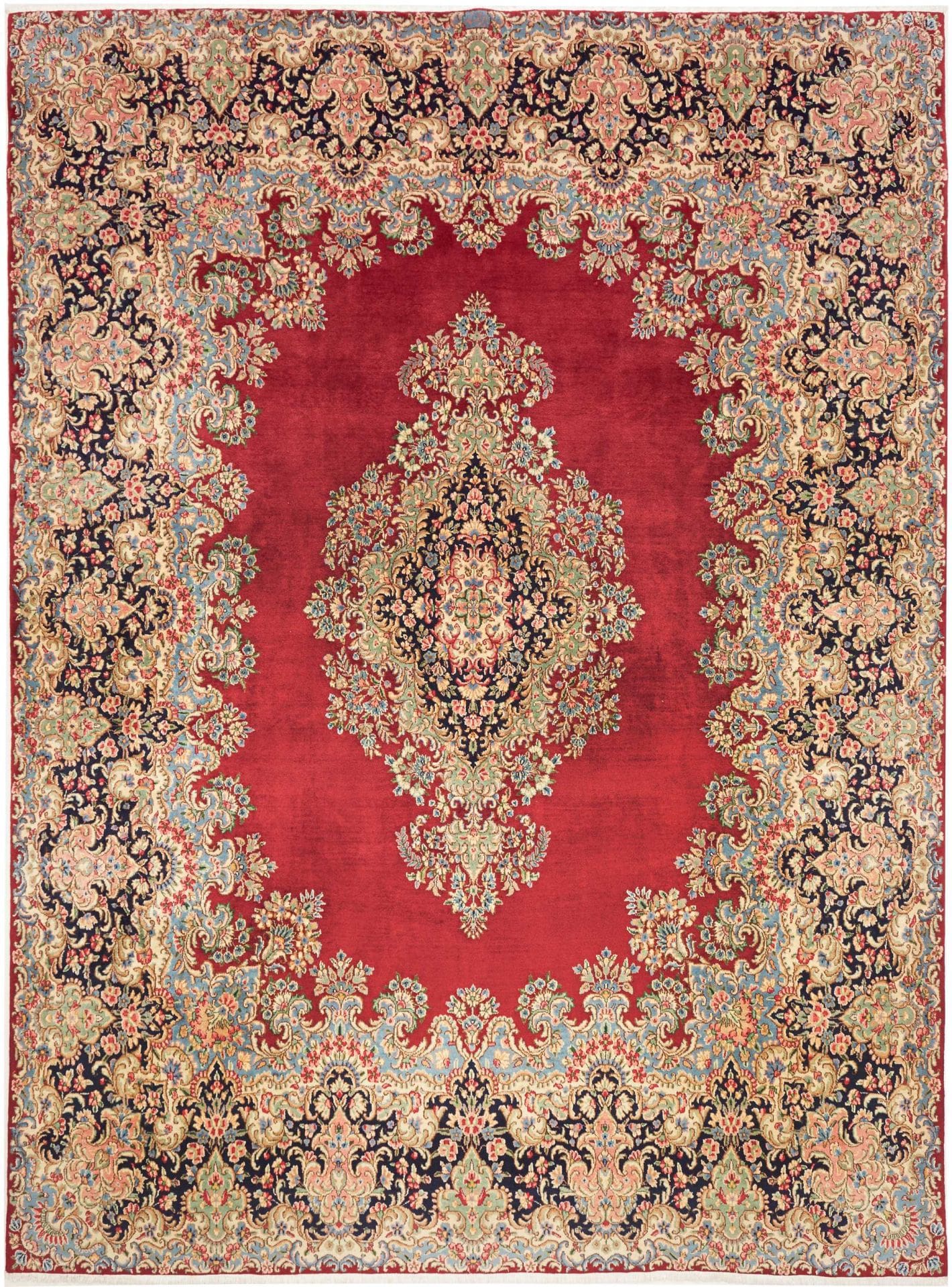 Perserteppich Kirman 254 x 343 cm Schurwolle handgeknüpft