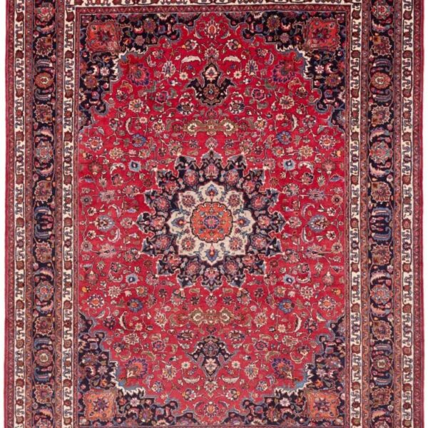 Perserteppich Mashad 249 x 339 cm Schurwolle handgeknüpft floral