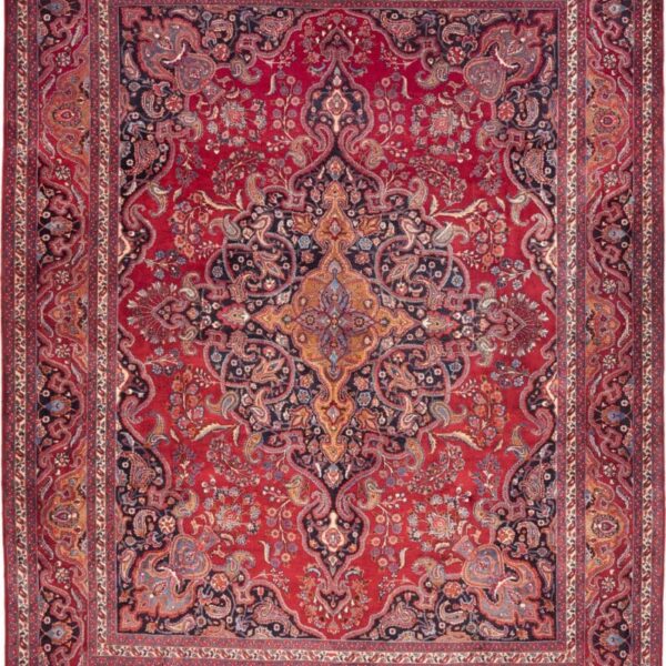 Perserteppich Mashad 304 x 389 cm Schurwolle handgeknüpft floral H1