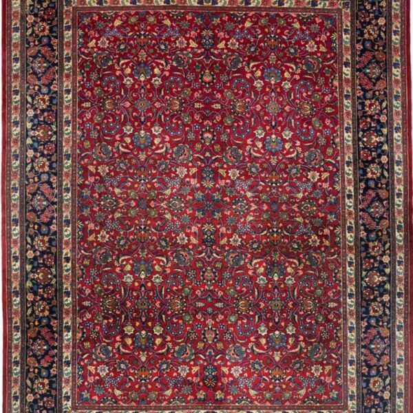 Perserteppich Mashad 305 x 394 cm Schurwolle handgeknüpft blumig H1