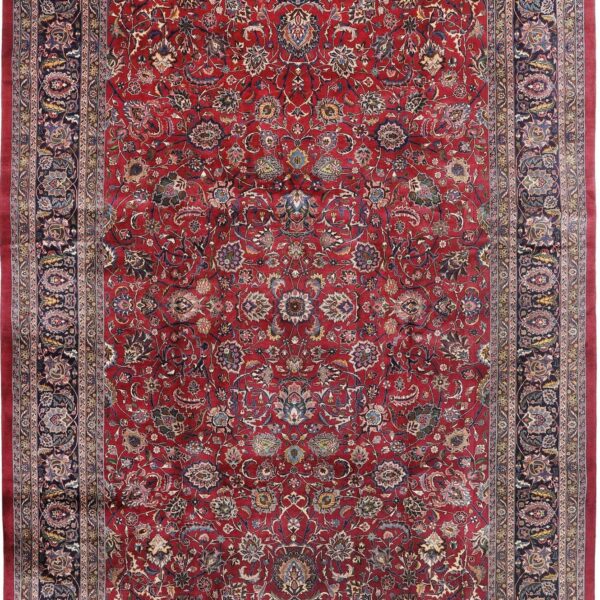 Perserteppich Mashad 341 x 494 cm Schurwolle handgeknüpft floral H1