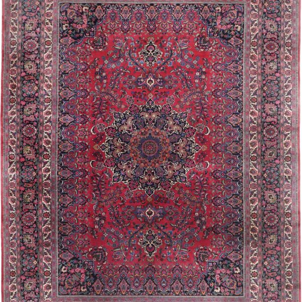 Perserteppich Mashad 361 x 487 cm Schurwolle handgeknüpft floral H1