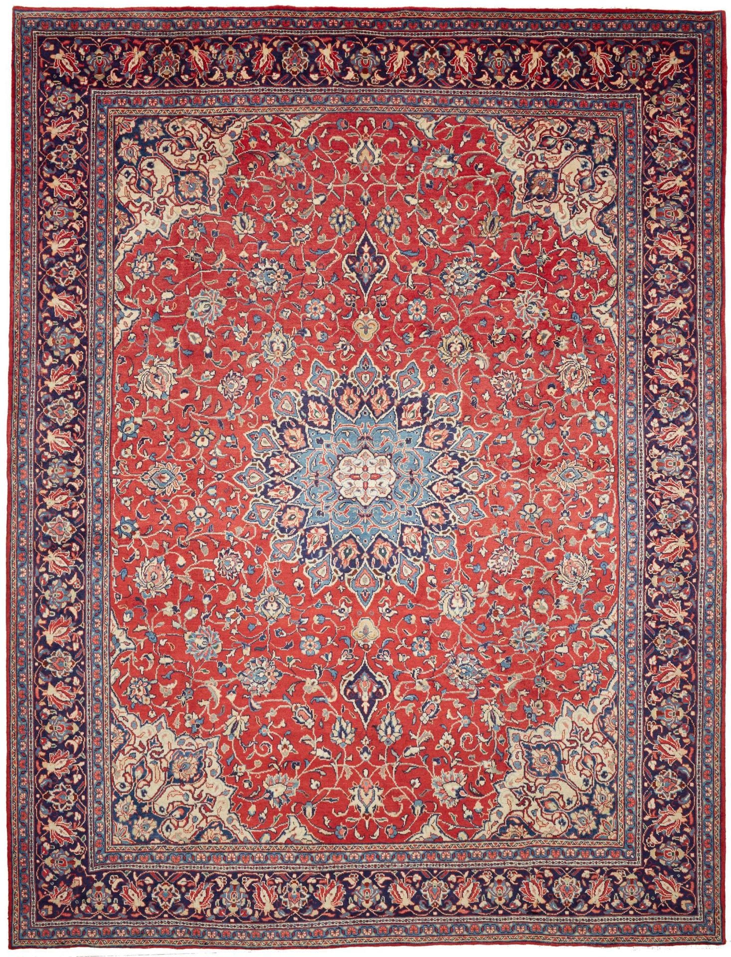 Perserteppich Sarough Farahan 304 x 397 cm Schurwolle handgeknüpft H1
