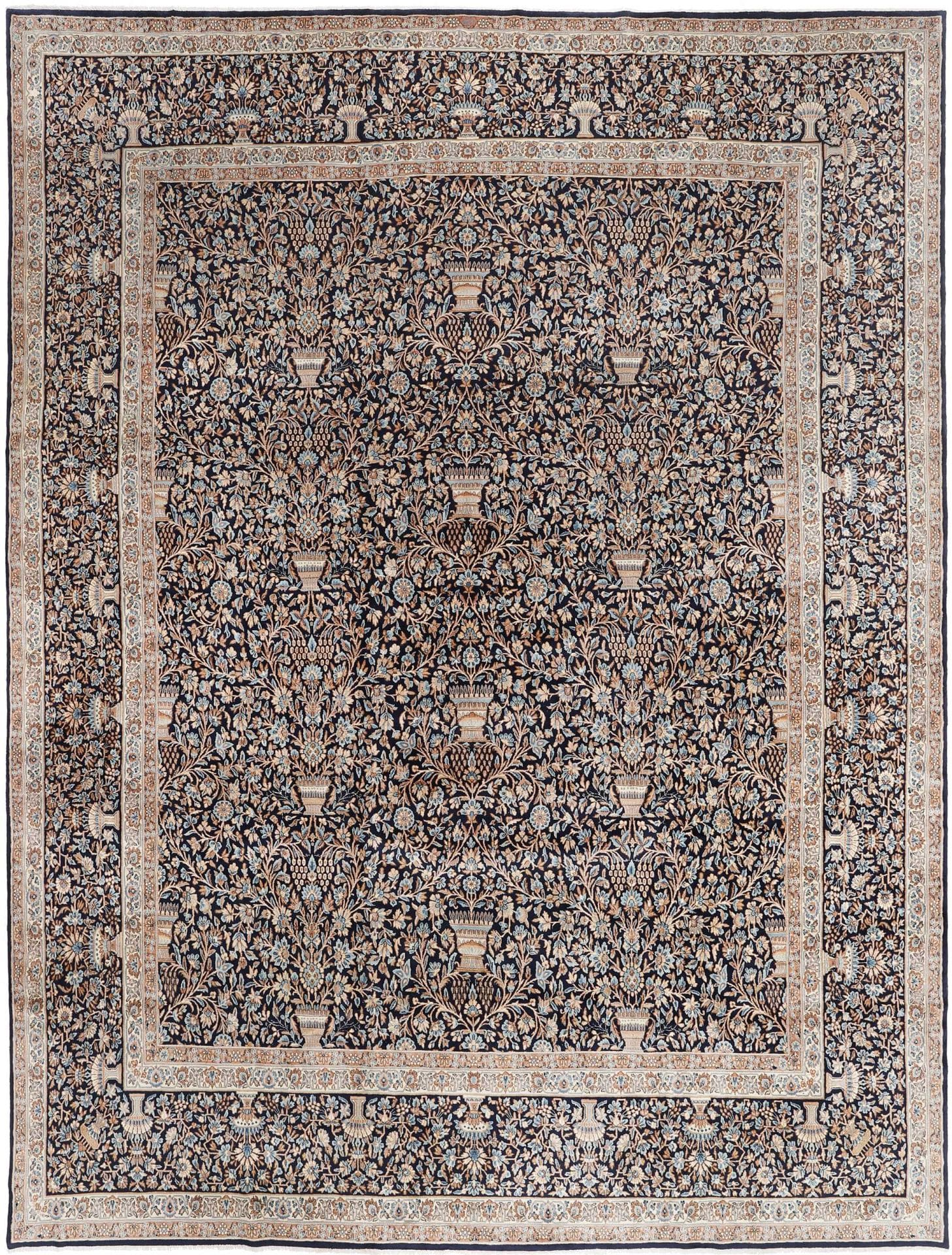 Persischer Teppich Kirman 394 x 524 cm Schurwolle handgeknüpft H1