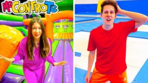 3 GESCHICHTEN VON MIR GEGEN DICH IM AUFBLASBAREN SPIELPARK UND MIT SPRUNGFLÄCHEN!!