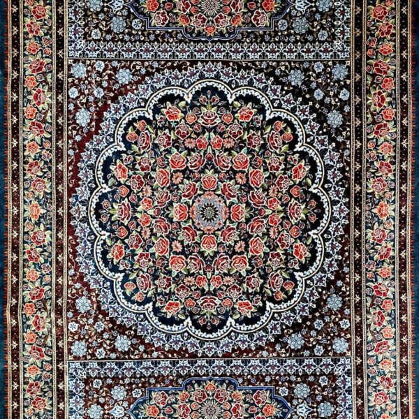 300x200cm ORIGINAL Qom (Ghom) Seidenteppich Perserteppich 100% echte Seide auf Seide 77 Radj 880000 Knoten/Qm Iran Signiert "Qom, Mohseni" H1